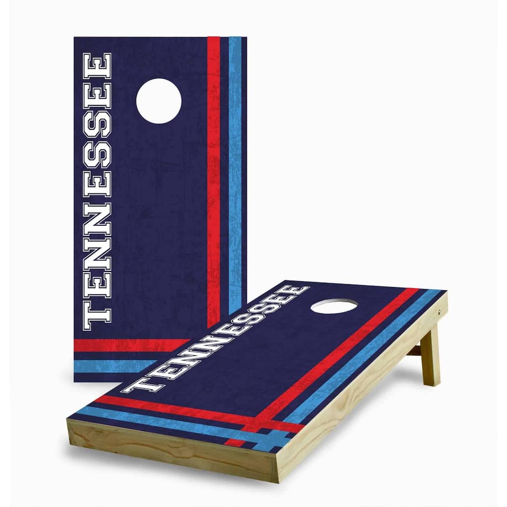 Tennessee Titans Multi Stripe Cornhole Game (Choose Wraps or Boards)