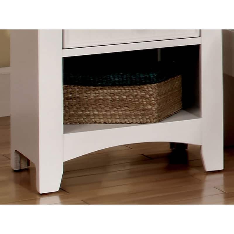 Wooden Nightstand with a Drawer