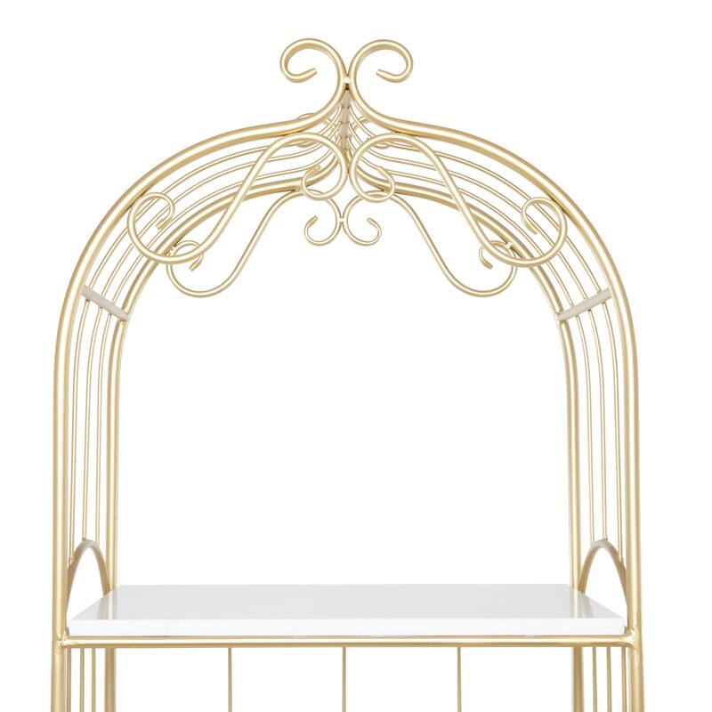 Gold Marble Glam Shelving Unit - 20 x 12 x 79