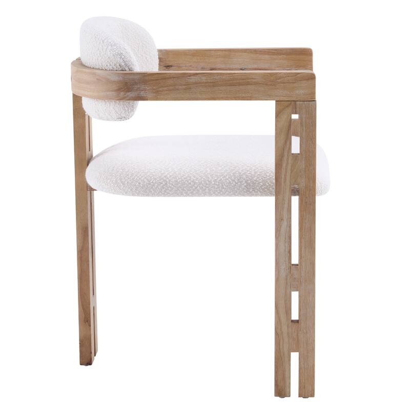 Christopher Knight Home - Modern Wooden Upholstered Dining Chair with Round Back