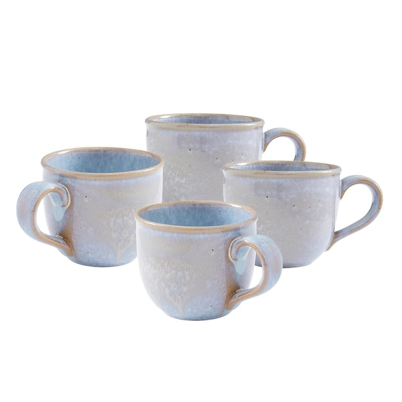 Portmeirion Minerals Set of 4 Mugs - 12 fl. oz. - Aquamarine