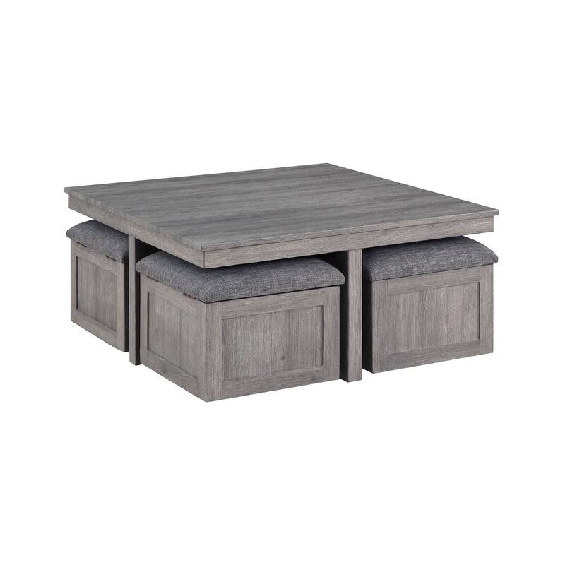 Moseberg Coffee Table with Storage Stools