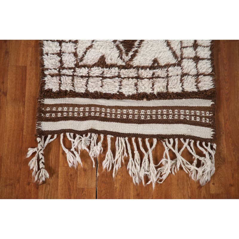Plush Turkish Anatolian Runner Rug Hand-knotted Tribal Wool Carpet - 2'9"x 13'3"