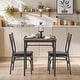 preview thumbnail 2 of 69, VECELO Modern 3/5-piece Dining Set Tempered Glass Top and Wood Top, Steel Dining Table and Chair Set of 2/4