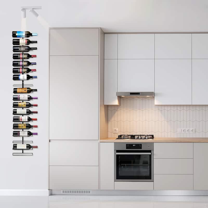 Sorbus Wall Mount Metal Wine Rack - 12 Level Wine Rack Wall Mounted for Wine Bottles