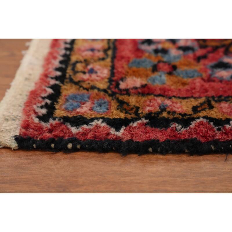 Hand Knotted Oriental 100% Wool Carpet Traditional Floral Navy Blue & Blues Lilian Area Rug - 10' 3'' X 7' 2''