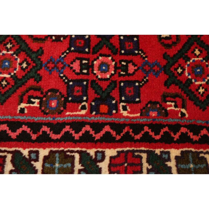 ECARPETGALLERY Hand-knotted Andelz Red Wool Rug - 2'4 x 9'7