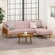 preview thumbnail 14 of 20, Fluhr Mid-century Modern Chaise Sectional by Christopher Knight Home
