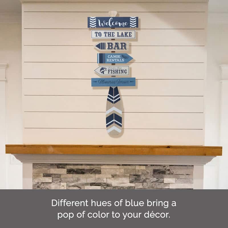 Elements Directional Lake House Sign, 14X39 Inch