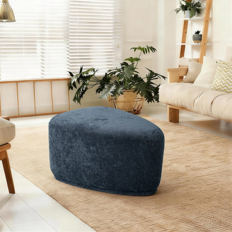 Modern Triangular Upholstered Accent Ottoman