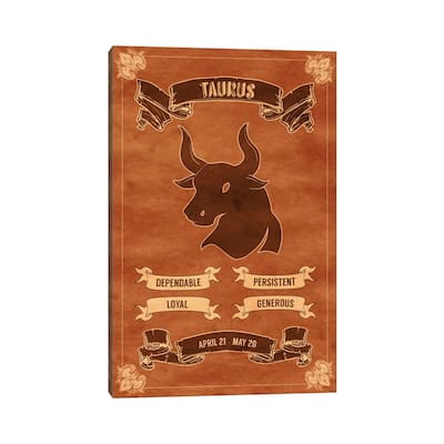iCanvas "Taurus Horoscope" by Unknown Artist Canvas Print
