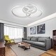 preview thumbnail 12 of 11, Modern 3 Circle Rings Acrylic Ceiling Light with Remote 3 Rings - White