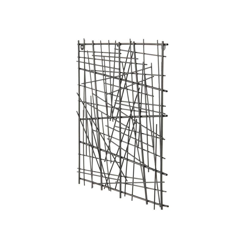 Black Metal Overlapping Sticks Abstract Home Wall Decor