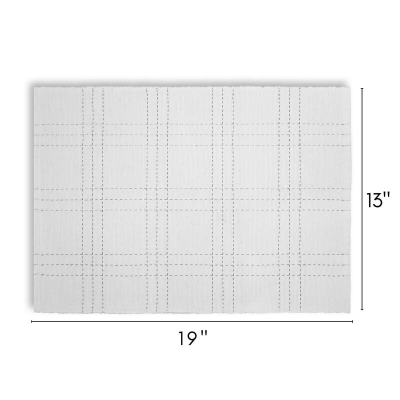 Fabstyles Winter Plaid Set of 4 Cotton Placemats - 13x19