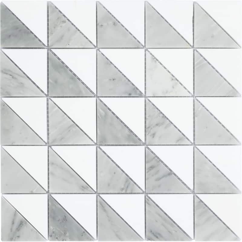 Daltile Gamma Natural Stone Triangle Wall and Floor Mosaic Tile (Set of 10)