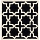 preview thumbnail 132 of 183, SAFAVIEH Handmade Cambridge Trudie Geometric Wool Rug 4' Square - Black/Ivory - Square