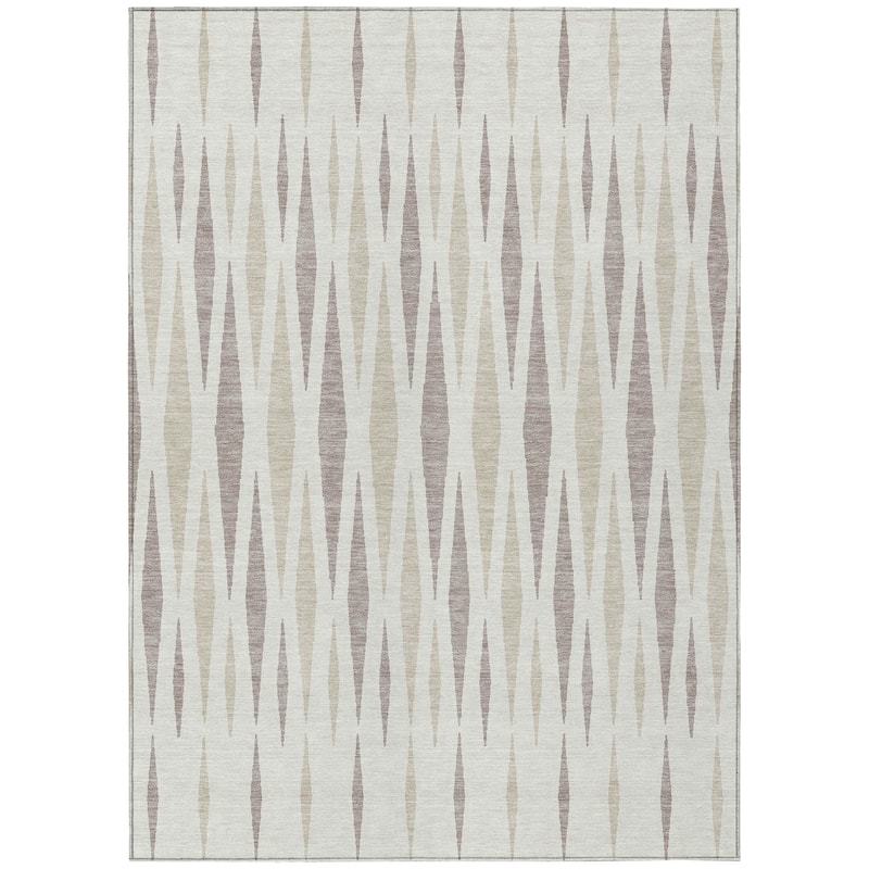 Machine Washable Indoor/ Outdoor Chantille Contemporary Mosaic Rug