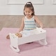 preview thumbnail 2 of 9, Badger Basket Doll Cradle with Bedding and Free Personalization Kit - White Rose - 21" x 13" x 12"