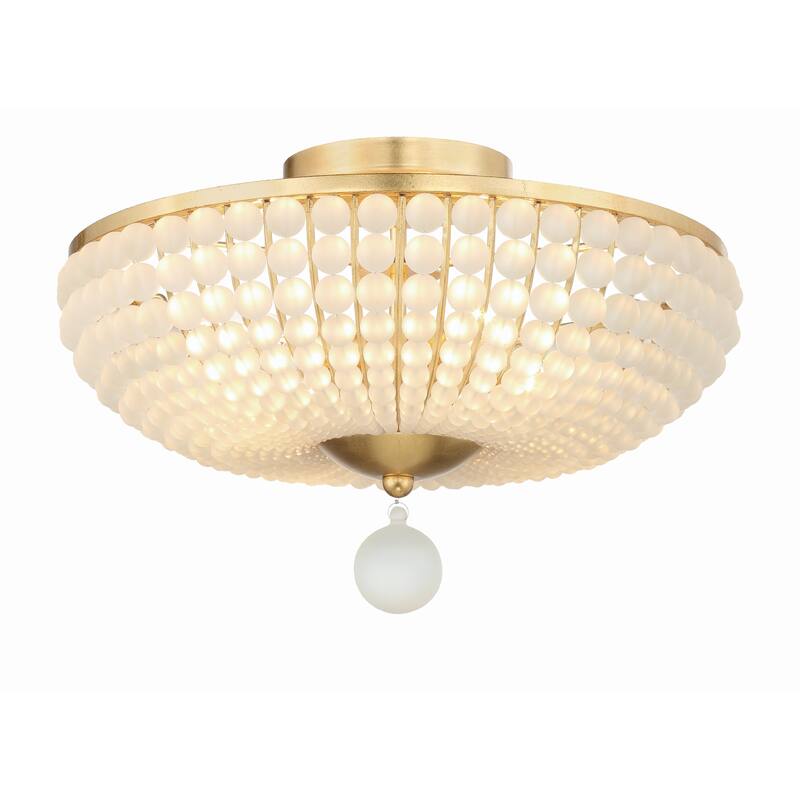 Bella 4 Light Antique Gold Ceiling Mount - 18"W x 12"H - 18"W x 12"H