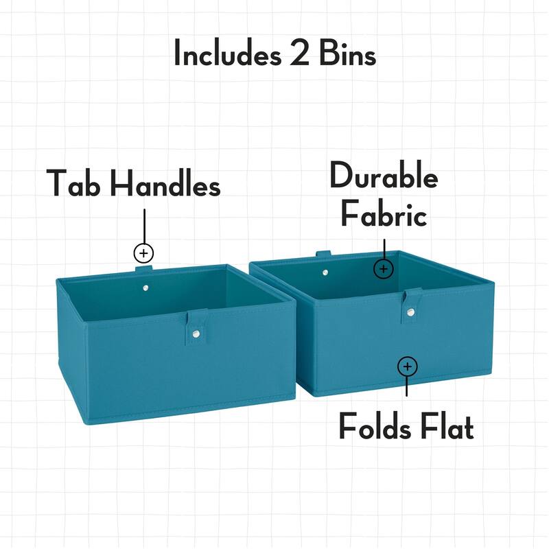 RiverRidge Kids 4-Tier 24in Ladder Shelf Toy Organizer with 3 Open Display Shelves- White with Two 5" Fabric Bins