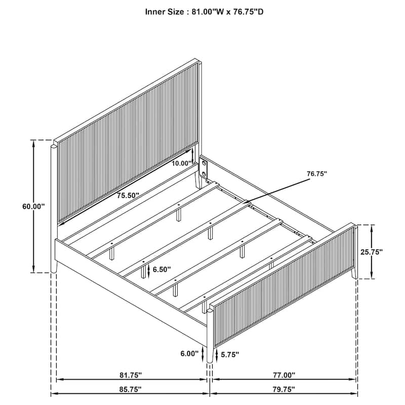 Brookmead Transitional Wood Panel Bed Black
