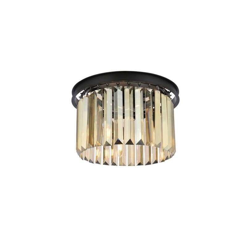 Royce Edge 3-Light Matte Black Flush Mount