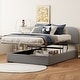 preview thumbnail 2 of 23, Full Size Teddy Upholstered Platform Bed with Hydraulic Storage System