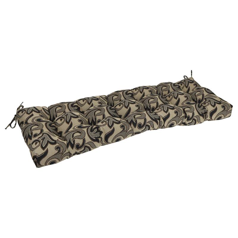 Tufted Tapestry Bench Cushion (Multiple Widths) - 60 x 19 - Checkered Scroll