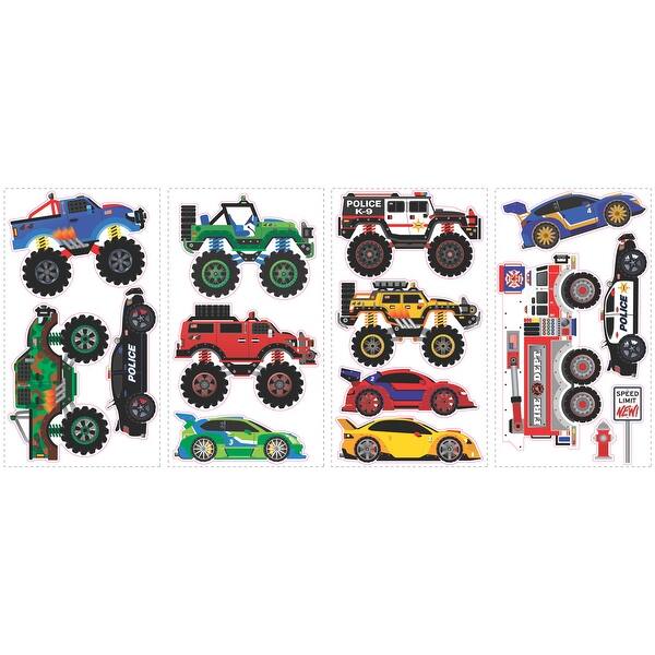 slide 2 of 6, New Speed Limit - Trucks Wall Decals by RoomMates