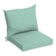 preview thumbnail 24 of 46, Arden Selections Leala Texture 21-inch Square Patio Chair Cushion Set Aqua Leala