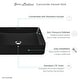 preview thumbnail 7 of 11, Concorde Rectangle Ceramic Vessel Sink, Matte Black