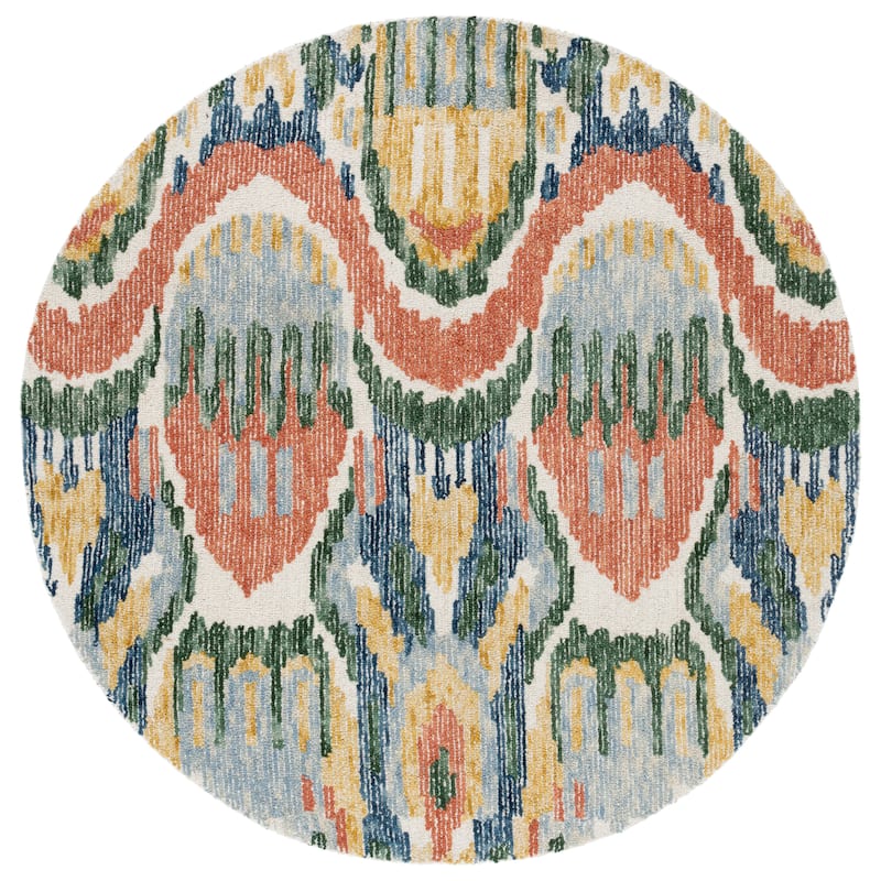 SAFAVIEH Handmade Ikat Katiuscia Bohemian Wool Rug