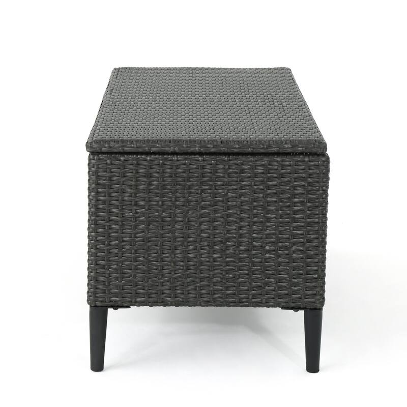 Rattan Storage Bench Leisure Bench, Patio Bench Outdoor Bench