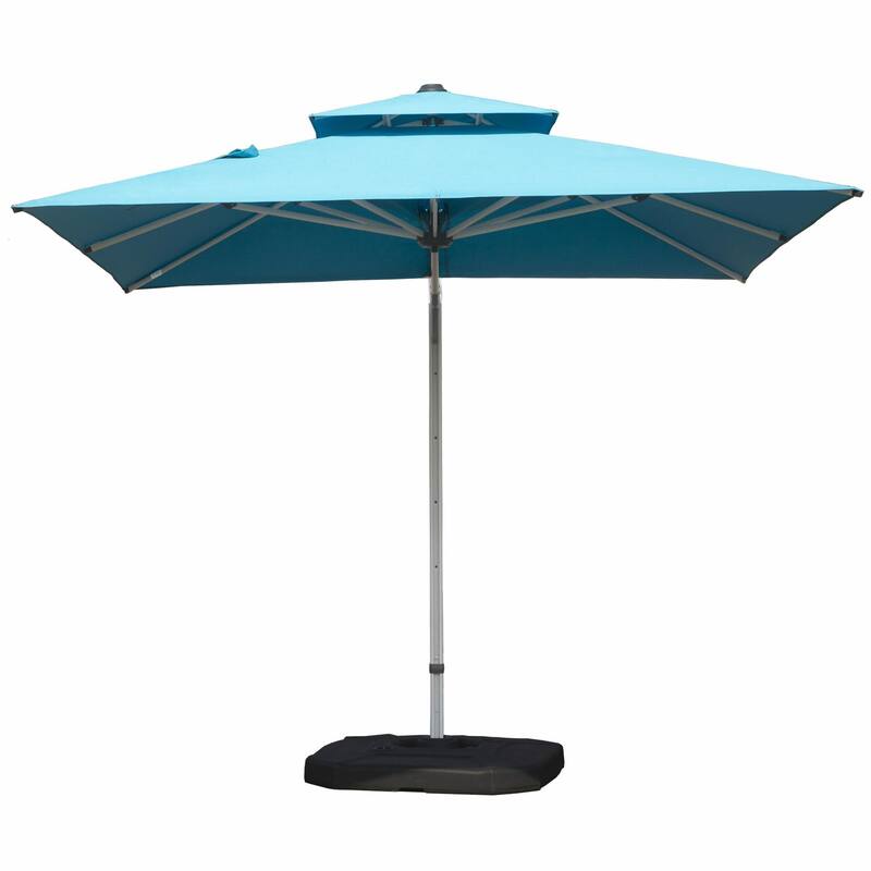 Aluminum Patio Umbrella - 360° Rotation, Hydraulic Lift