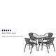 preview thumbnail 32 of 30, Powder-coated Aluminum/ Rattan Lightweight 5-piece Outdoor Dining Set