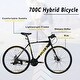 preview thumbnail 2 of 13, 24 Speed Hybrid bike Disc Brake 700C Road Bike For men women's City Bicycle