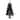 Holographic Black Slim Artificial Tinsel Halloween Tree - 4' - Black - Unlit - 4 Foot