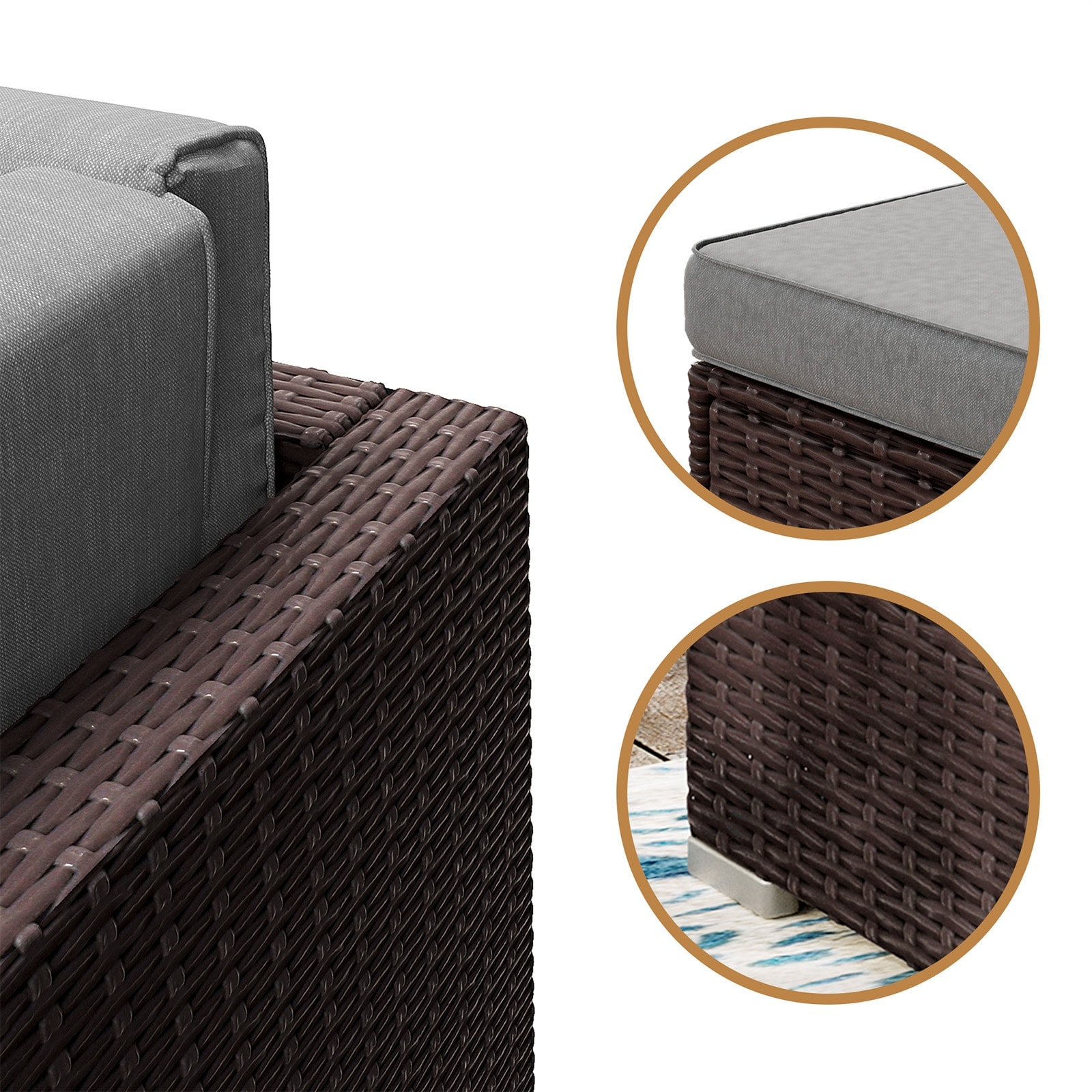 7-Piece Outdoor Wicker Sectional Sofa - Ultra Cozy Patio Seating Set  -image