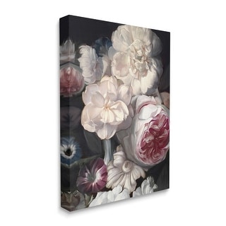 Stupell Blushing Floral Petals Enchanting Pink White Flowers Canvas ...