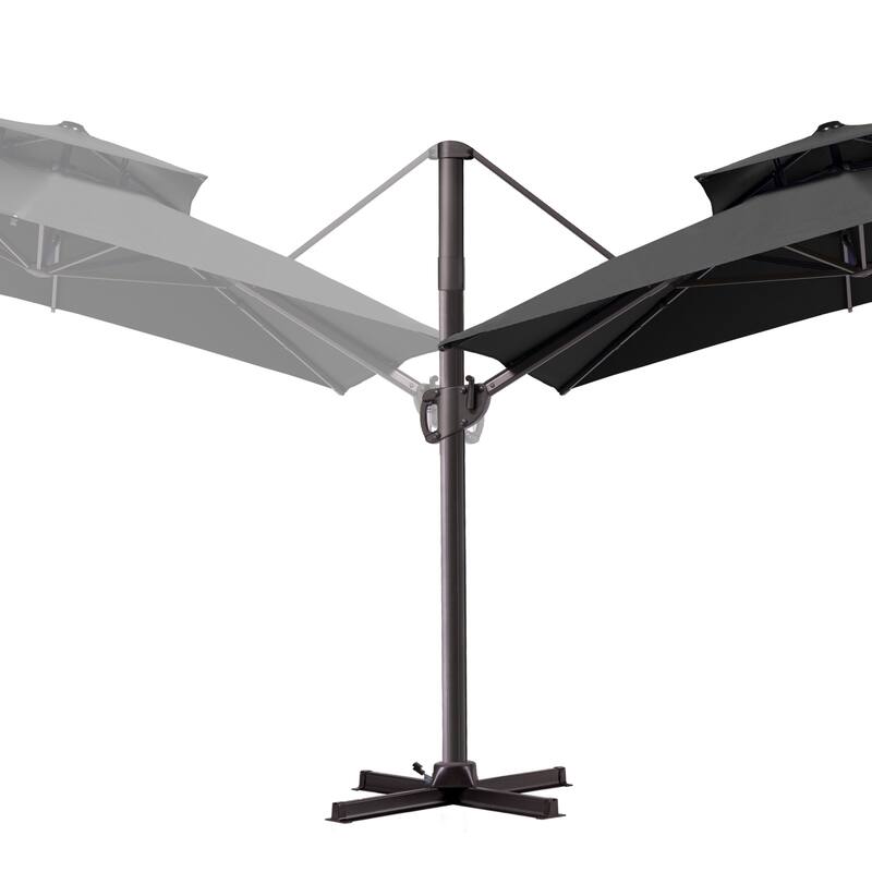 Pellebant Outdoor Patio Cantilever Umbrella with Base
