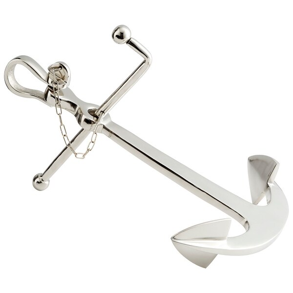 Cyan Design 09790 Anchors Aweigh Aluminum Nautical and Ocean Statue - Nickel
