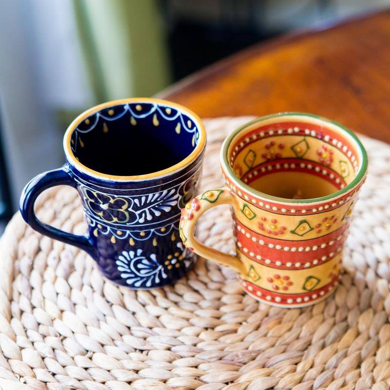 The Curated Nomad Somerset Handmade Pottery Flared Mugs (Set of 2)