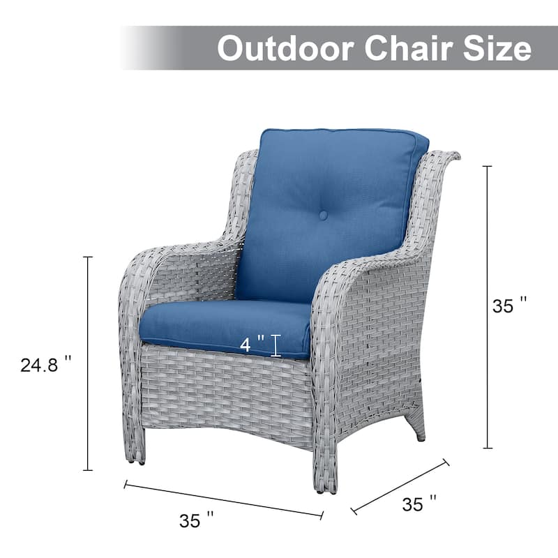 Gymojoy Patio Club Chair All-Weather Rattan Chair
