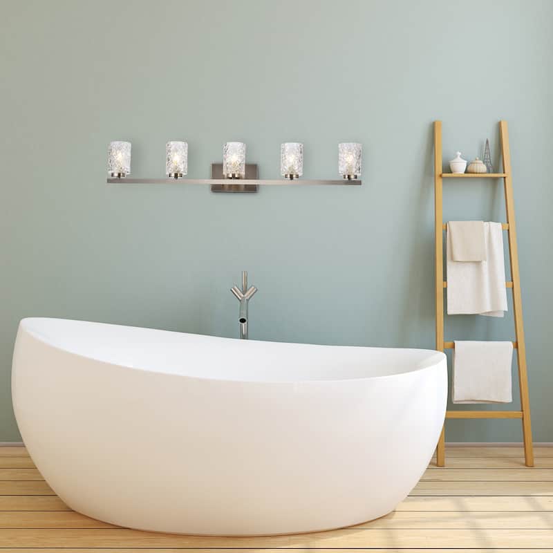 Cara 5 Light Bath Sconce with Clear Shade