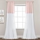 preview thumbnail 7 of 9, Lush Decor Tulle Skirt Colorblock Window Curtain Panel Pair - 84" x 40" 84 Inches - Blush & White