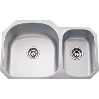 Hardware Resources 31-1/2" Undermount Double Basin Stainless Steel