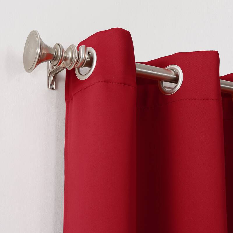 Sun Zero Saxon Energy Saving Blackout Grommet Curtain Panel, Single Panel