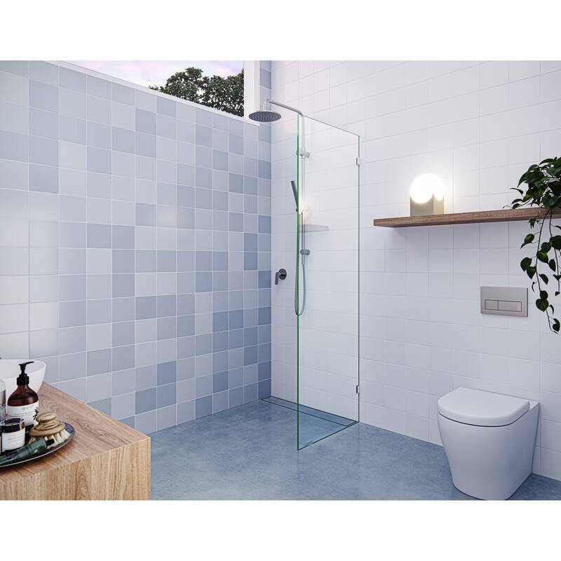 Glass Warehouse 78" x 20" Frameless Shower Door - Single Fixed Panel
