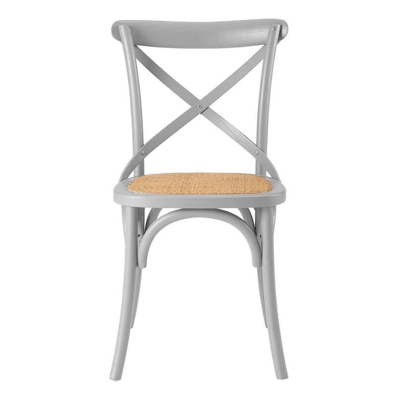 Winston Country Style Cross Back Light Grey Dining Chair