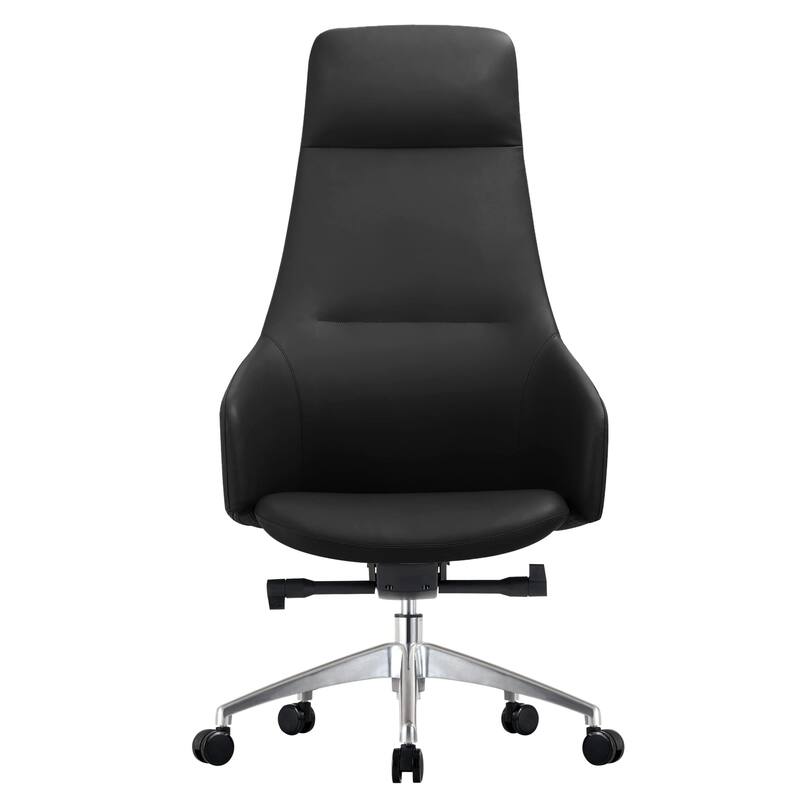 LeisureMod Celeste High-Back Executive Leather Office Chair with Swivel and Tilt